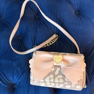 Betsey Johnson Chic Pink Bow Accent Women's Bag